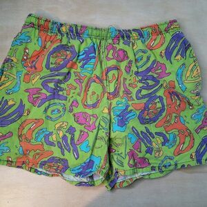 Vintage 90s Trend Basics Abstract Strokes Swim Shorts